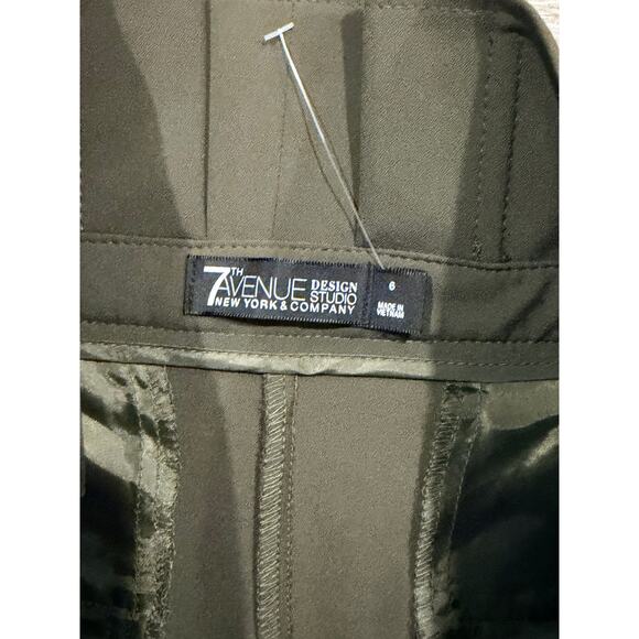 7th Ave Design Studio  New York and Company Green Dress Pants Size 6 - Picture 2 of 3